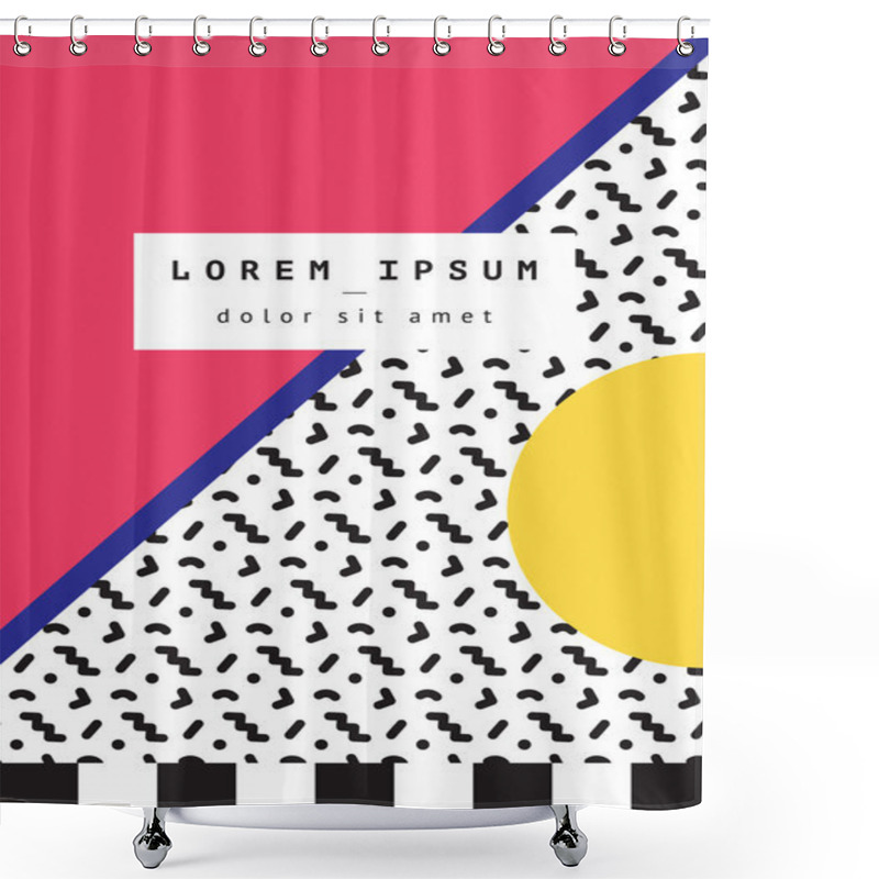 Personality  Retro Design For Invitation, Business Card, Poster Or Banner Shower Curtains