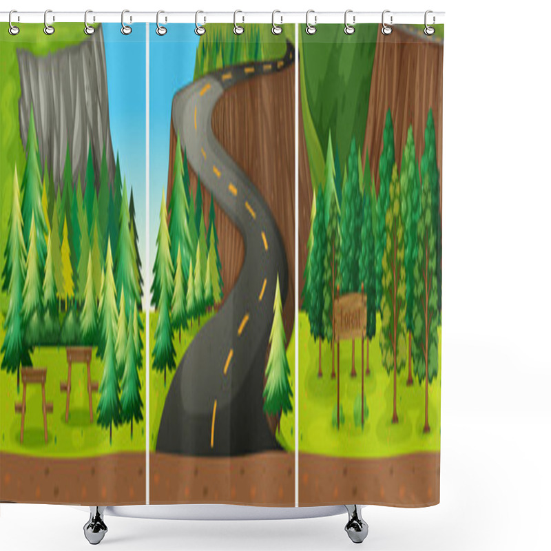 Personality  Forests Shower Curtains