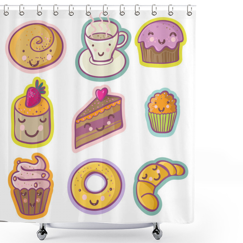 Personality  Tasty Cartoon Set Shower Curtains