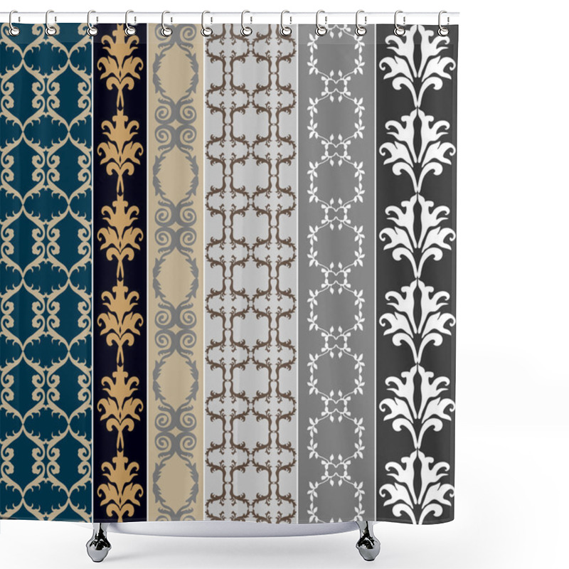 Personality  Set Of Baroque Seamless Borders. Shower Curtains