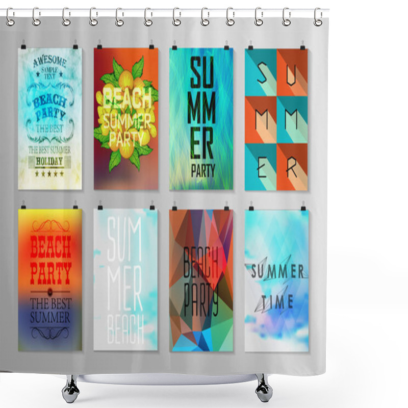 Personality  Typographical Poster, Retro Design Shower Curtains