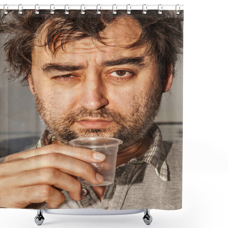 Personality  Face Of Drunkard Shower Curtains