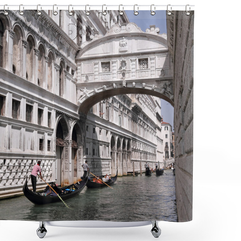 Personality  Gondolas Passing Over Bridge Of Sighs Shower Curtains