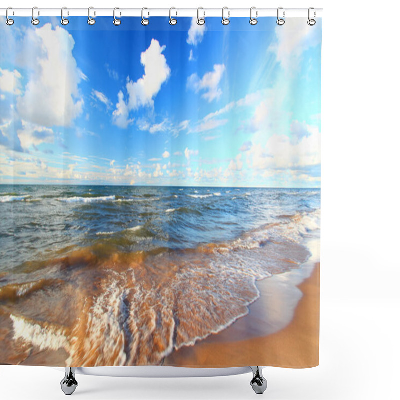 Personality  Lake Superior Beach Michigan Shower Curtains