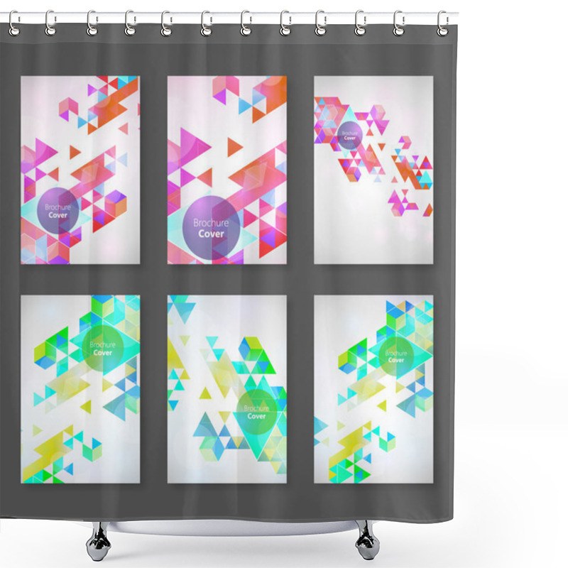 Personality  Vector Abstract Triangle/polygon Background Set EPS 10 Shower Curtains