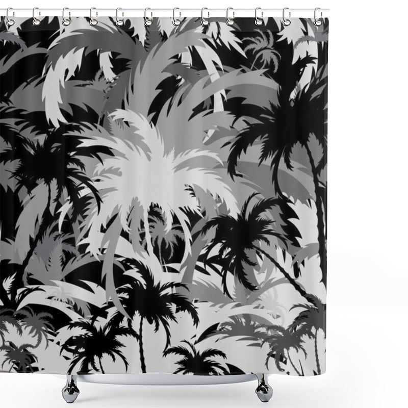 Personality  Palm Trees,seamless Background Shower Curtains