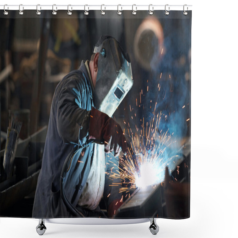 Personality  Welder Man Shower Curtains