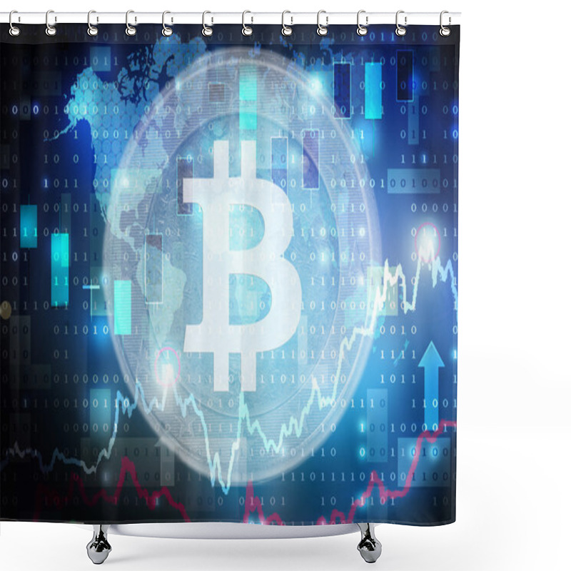 Personality  Bitcoin Shower Curtains