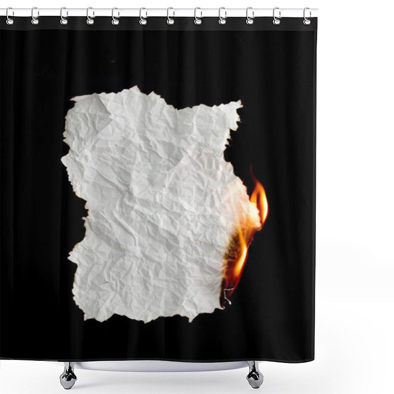 Personality  Burning Paper Shower Curtains