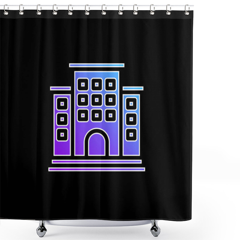 Personality  Apartment Blue Gradient Vector Icon Shower Curtains