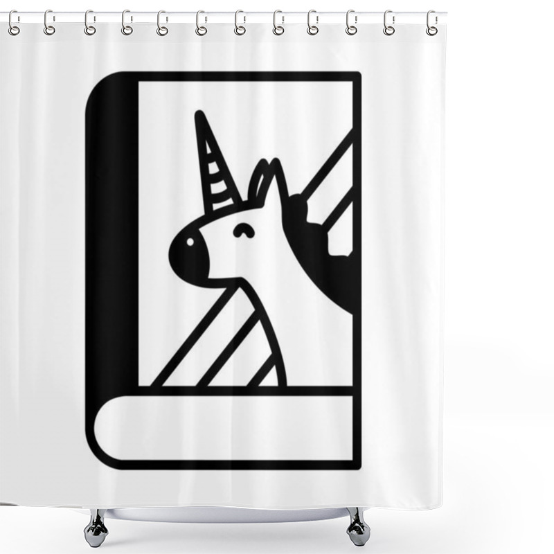 Personality  Storybook Icon. Drawing Book Icon Shower Curtains