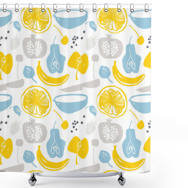 Personality  Fruit Silhouettes  Pattern Shower Curtains