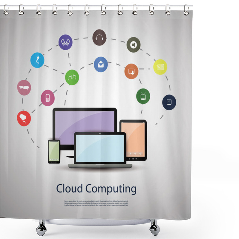 Personality  Cloud Computing Concept Shower Curtains