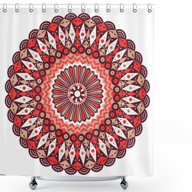 Personality  Round Ethnic Pattern Shower Curtains