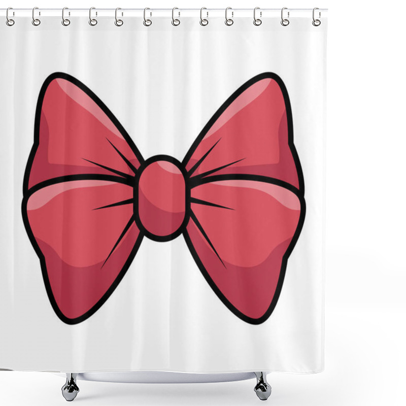 Personality  Bow Cute Female Icon Shower Curtains