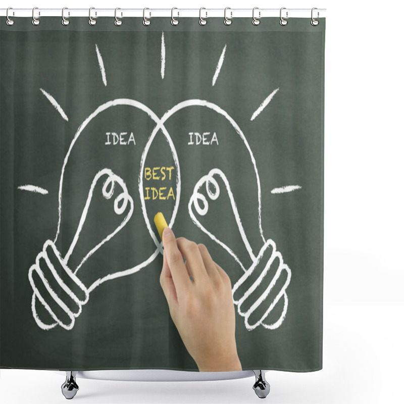 Personality  Best Idea Light Bulbs Concept Drawn By Hand  Shower Curtains