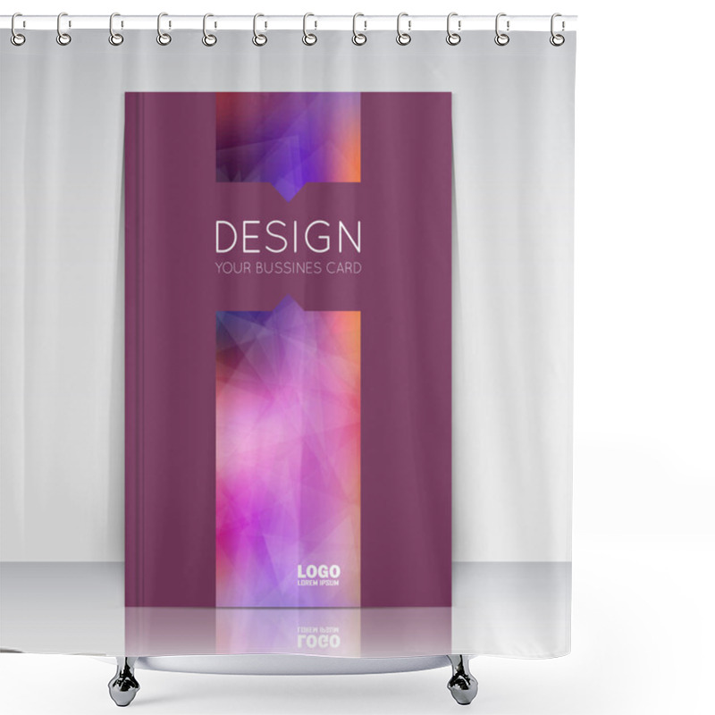 Personality  Abstract Composition. Pink, Rosy Polygonal Triangle Construction Texture. Line Plexus Section. Light Ray. Burgundy Brochure Title Sheet. Creative Figure Logo Icon Surface. Banner Form. Flyer Font. Shower Curtains