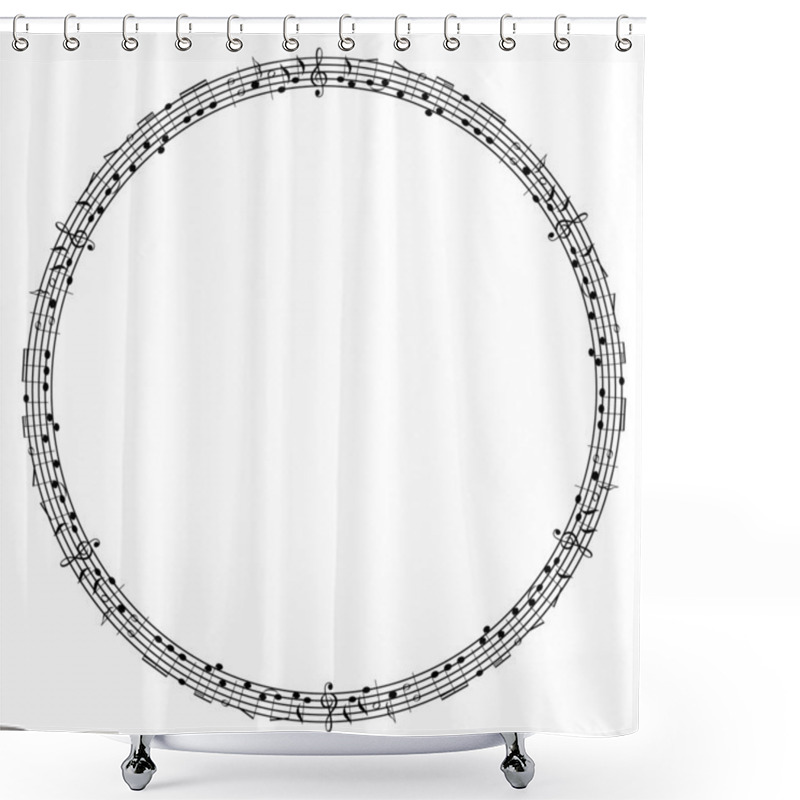 Personality  Round Graphical Frame Shower Curtains