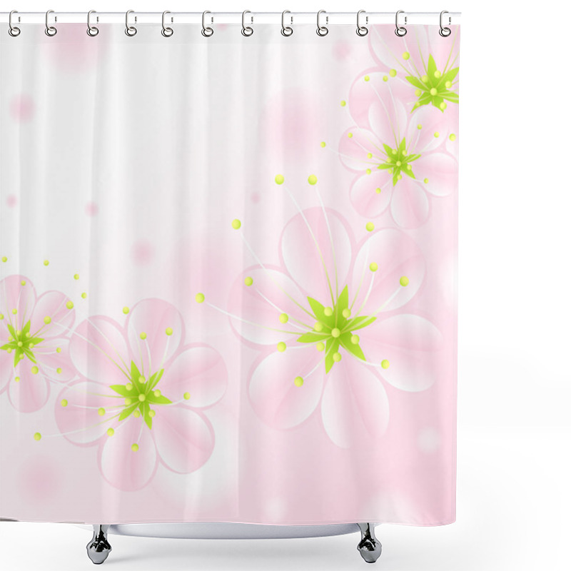 Personality  Pink Blossom Shower Curtains