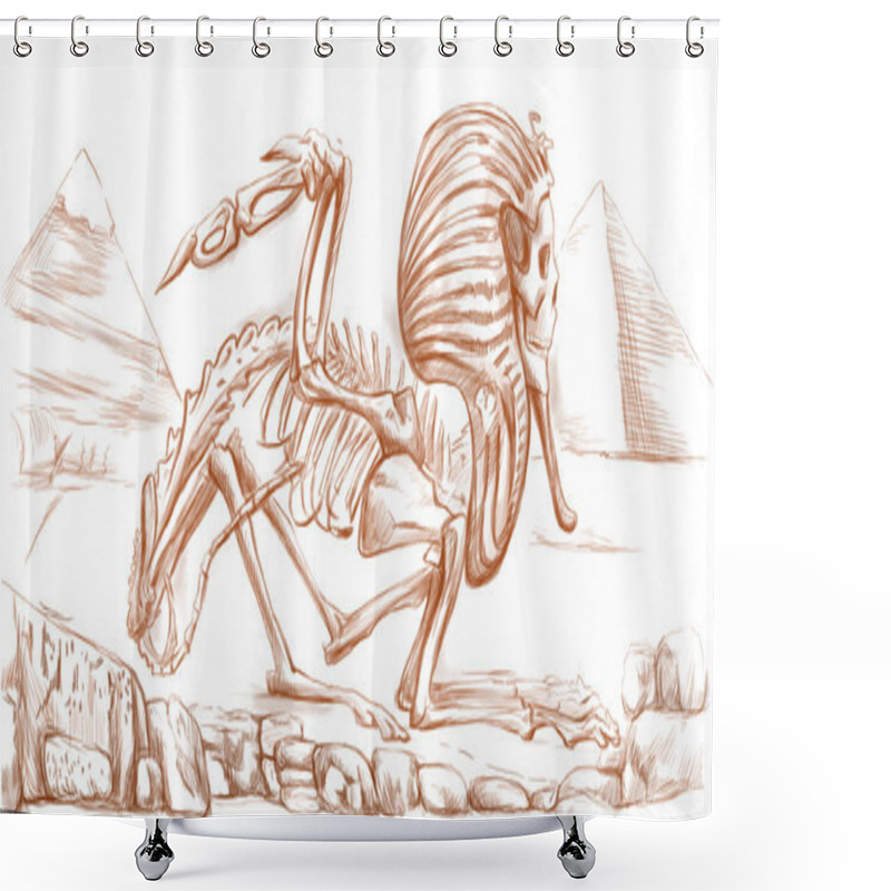 Personality  Legendary Animals And Monsters: SPHINX Shower Curtains