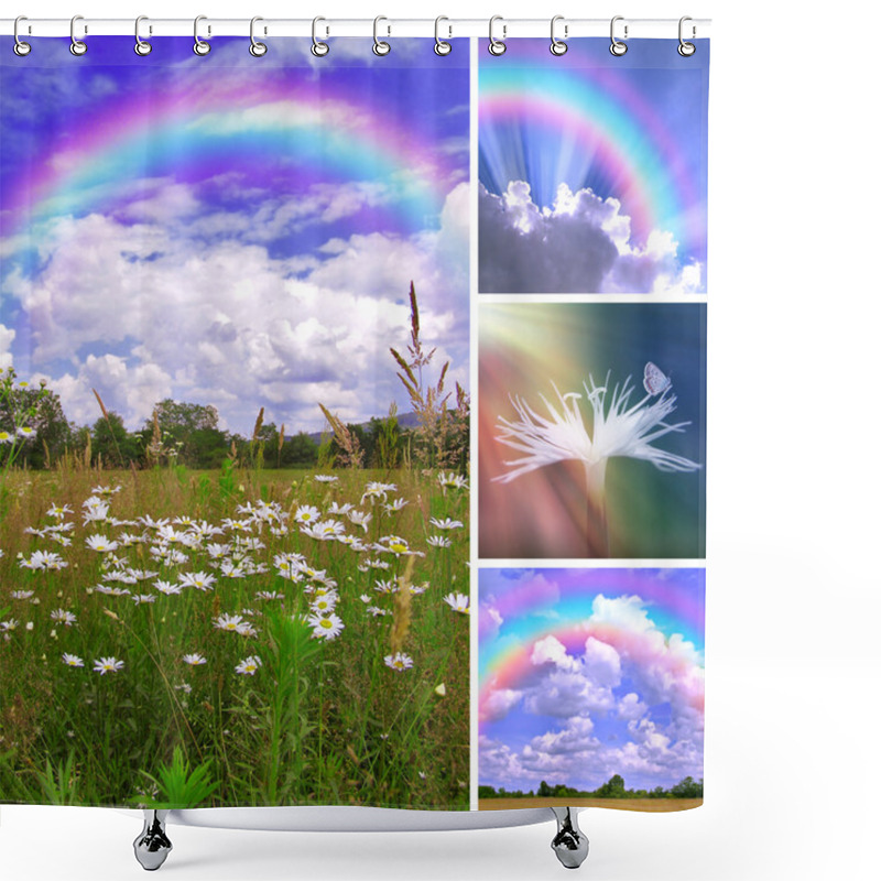 Personality  Summer Flower Collage Shower Curtains