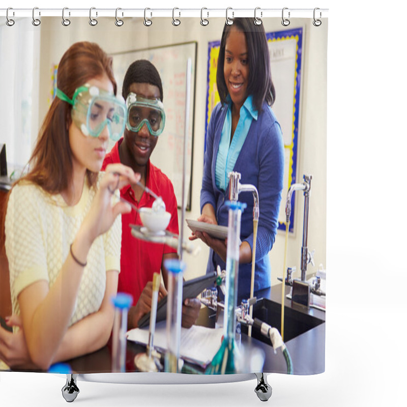 Personality  Pupils  In Science Class Shower Curtains