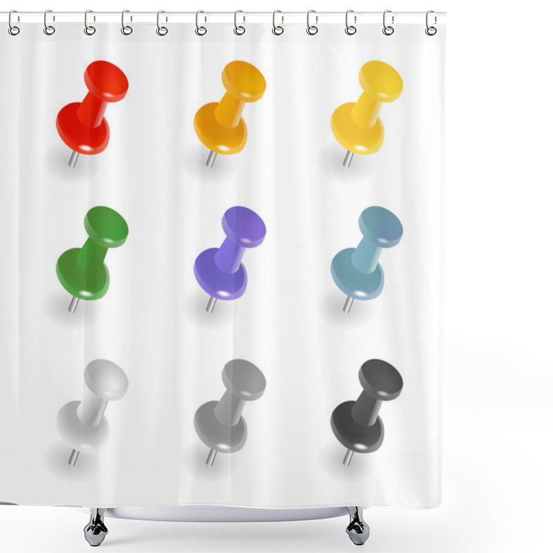 Personality  Push Pins Shower Curtains