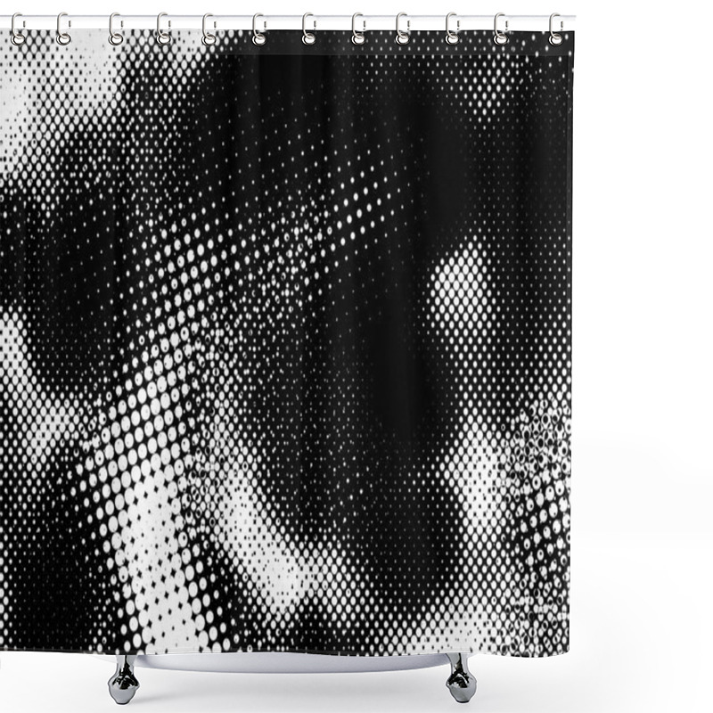 Personality  Black Wall Abstract Grunge Texture Shower Curtains