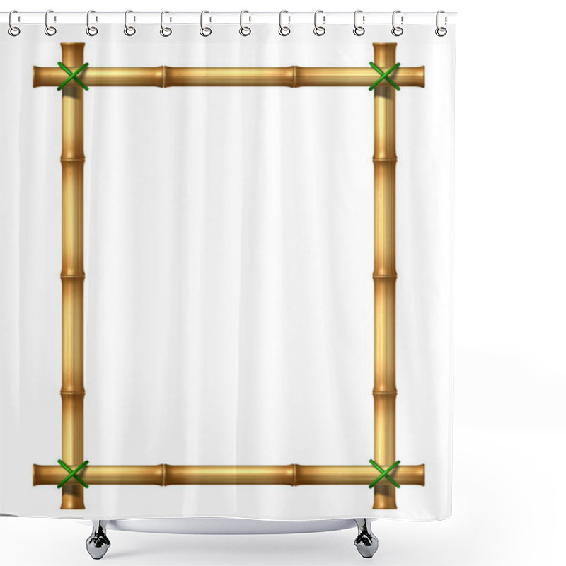 Personality  Bamboo Blank Frame Shower Curtains