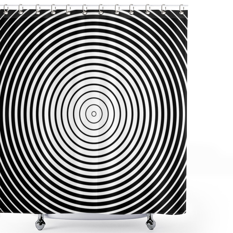 Personality  Texture With Concentric Circles  Shower Curtains