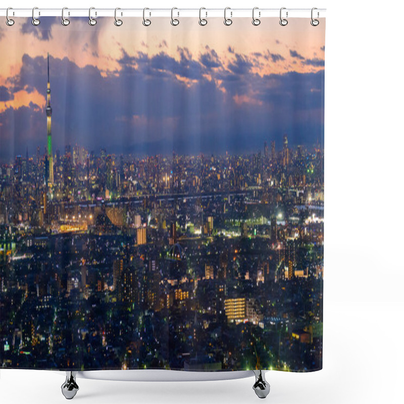 Personality  Tokyo In The Twilight Shower Curtains