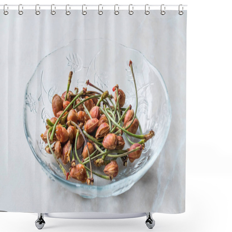 Personality  Cherry Seeds With Stalks / Fruit Garbage. Organic Food. Shower Curtains