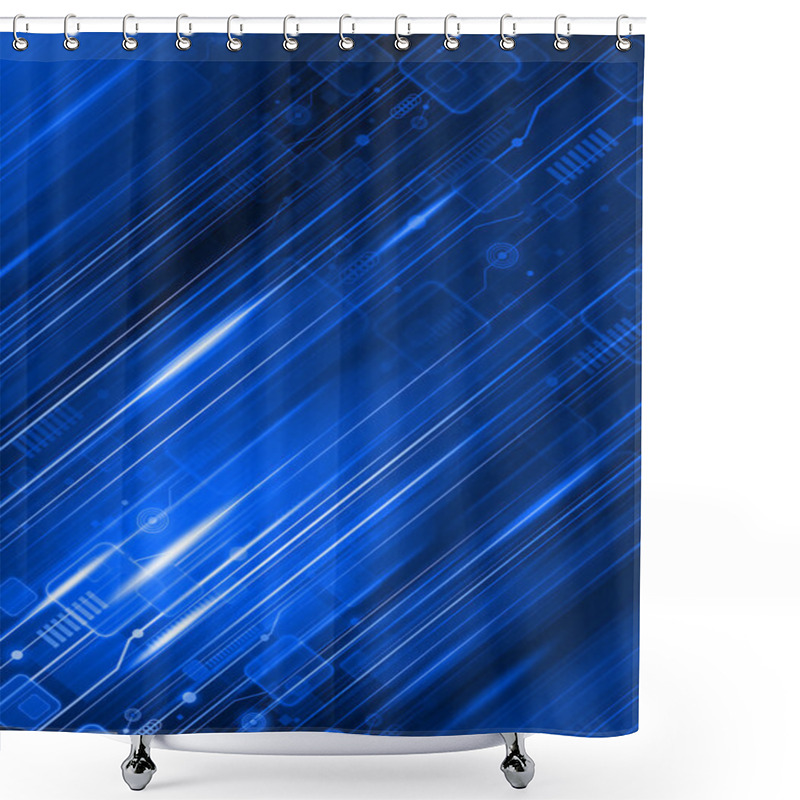 Personality  Technology Background Design Shower Curtains