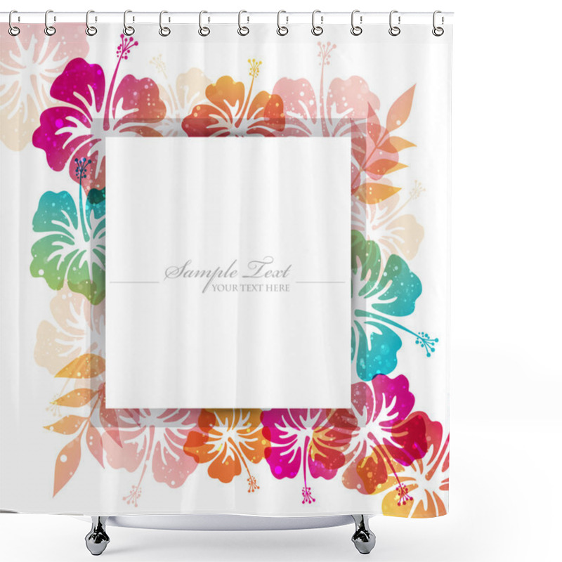 Personality  Hibiscus Background Shower Curtains