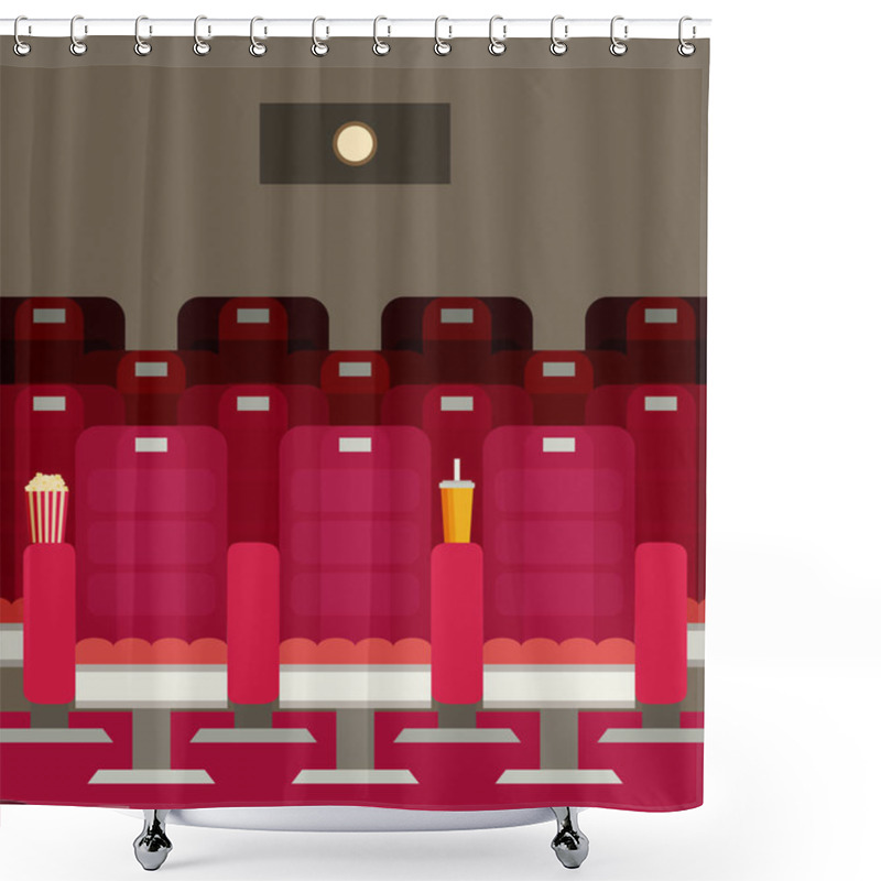 Personality  Cinema Chairs. Illustration. Shower Curtains