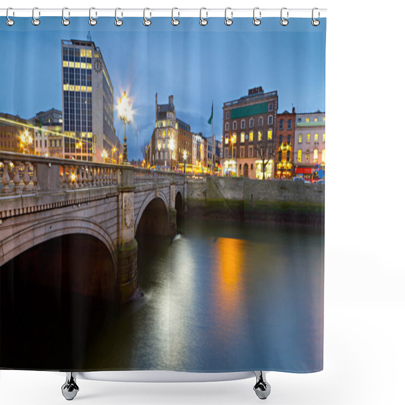 Personality  Bridge In Dublin At Night Shower Curtains