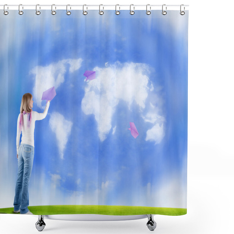 Personality  Travel Concept Shower Curtains