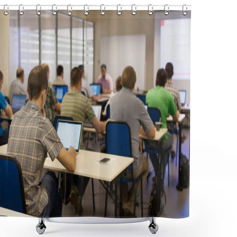 Personality  Lecture In A Computer Class Shower Curtains