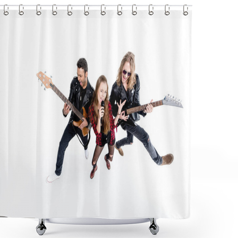 Personality  Rock And Roll Band Shower Curtains