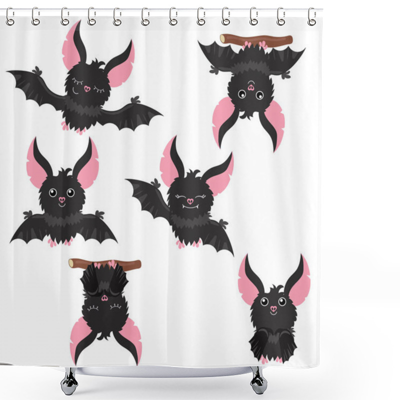 Personality  Set Of Cartoon Bats Shower Curtains