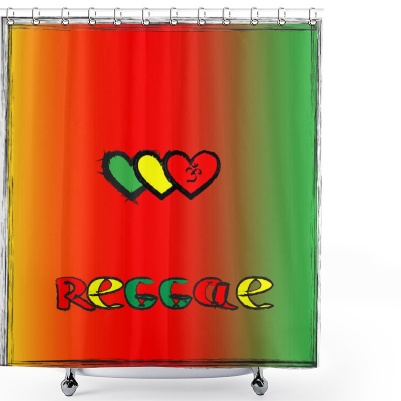 Personality  Love Of Reggae Music Shower Curtains