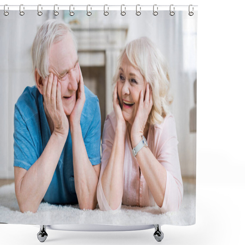 Personality  Beautiful Senior Couple  Shower Curtains