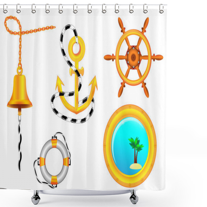 Personality  Nautical Collection For Design. Shower Curtains