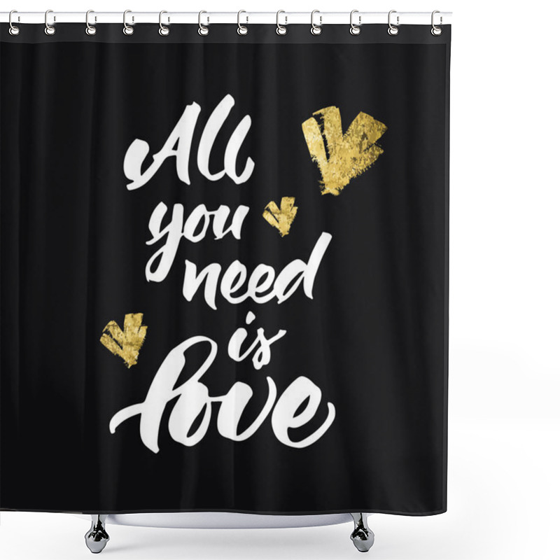 Personality  Love Card Design: All You Need Is Love Shower Curtains