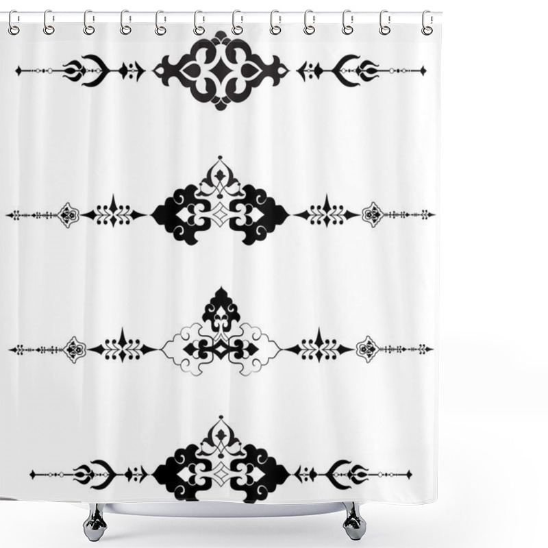 Personality  Ottoman Motifs Design Series With Thirty Shower Curtains