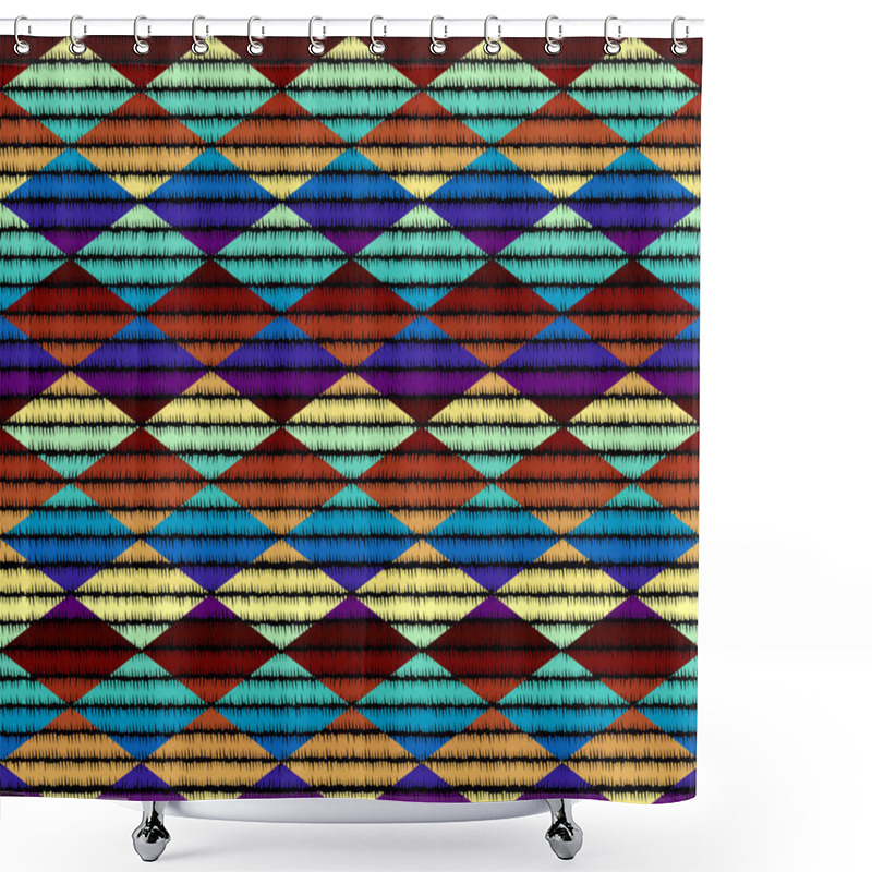 Personality  Seamless Vector Background In The Bohemian Style. Shower Curtains