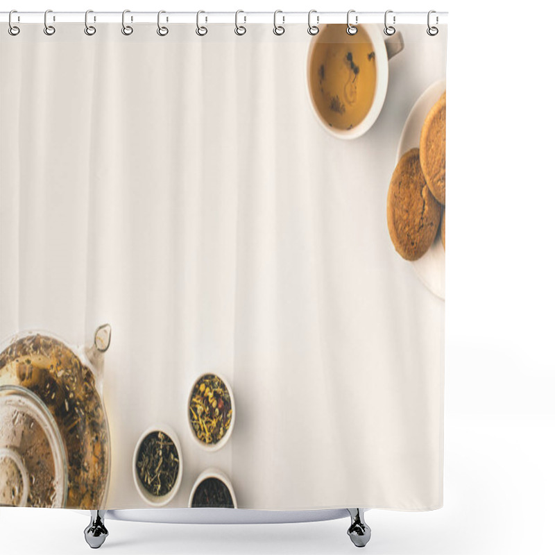 Personality  Herbal Tea With Cookies Shower Curtains