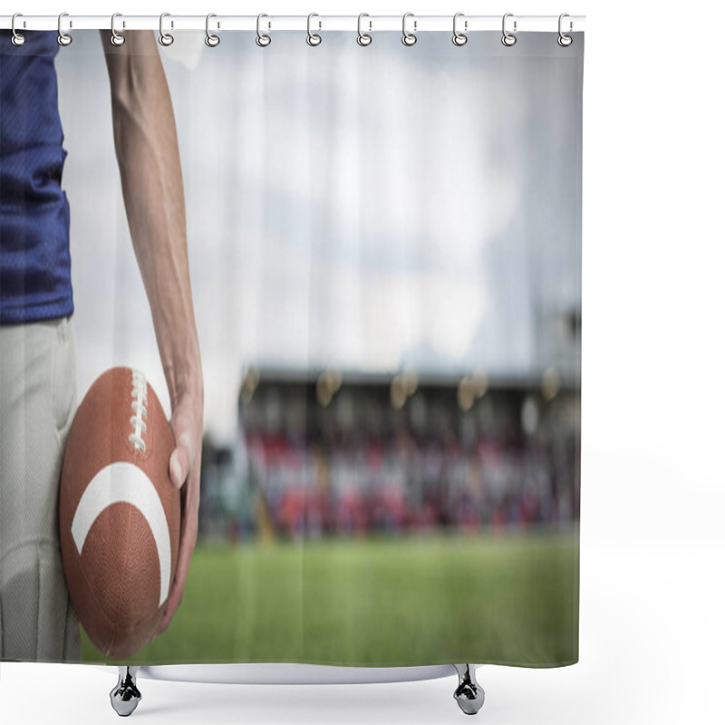 Personality  Sports Player Holding Ball  Shower Curtains