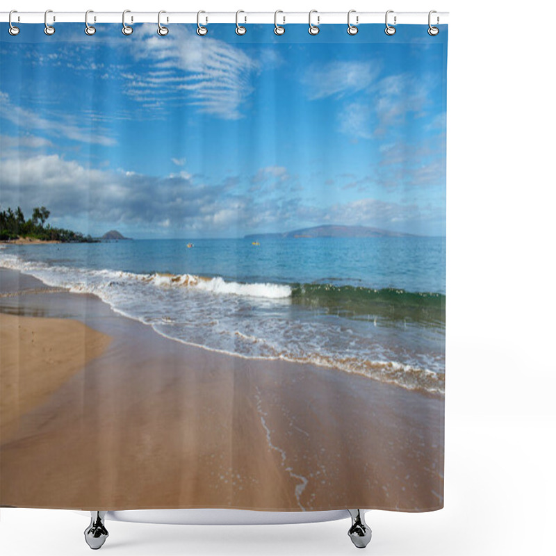 Personality  Shore Dream Tranquility. Scenic Landscape View Of Beach On The Hawaiian Island Of Maui. Shower Curtains