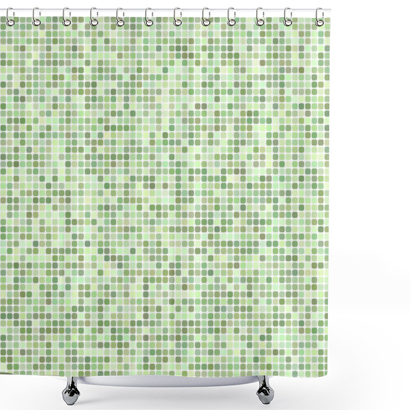 Personality  Light Green Square Mosaic Vector Background Shower Curtains